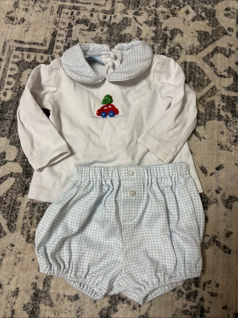 Christmas little boys shirt and diaper cover